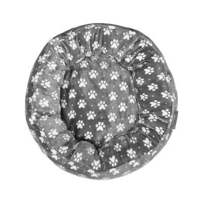 Fringe Studio Paw Dot Charcoal Small Circle Microplush Pet Bed 18
