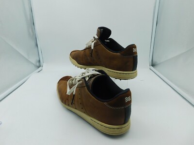 Adidas Adicross Spikeless Golf Shoes Leather Lace Up Brown  display picture 3