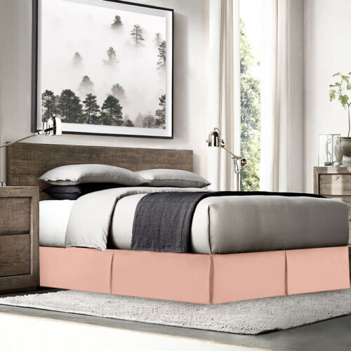 Luxus Staub Rüschen doppelt gebürstet Mikrofaser Plissee Bett Rock 14" maßgeschneidert Tropfen - Bild 126 von 165