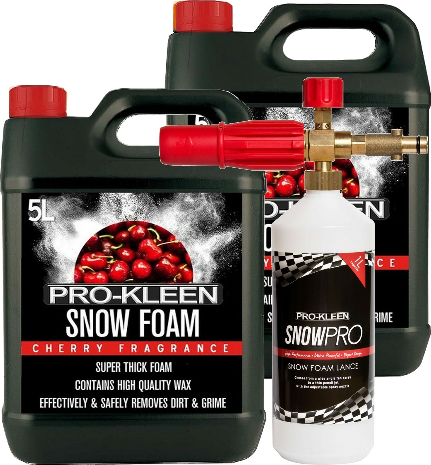 ProKleen Snow Foam Cherry 10L Lance Pressure Washer Gun Nilfisk Gerni Compatible