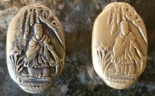  P. E. Guerin Antique doorknobs (oriental holly man with traditional robe),Brass