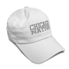 Soft Women Baseball Cap Illinois Chicago Native Usa Embroidery Dad Hats for Men