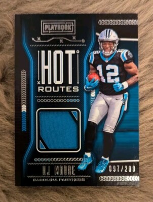 DJ Moore 2018 Playbook NFL Patch Cars Hot Routes blau /299