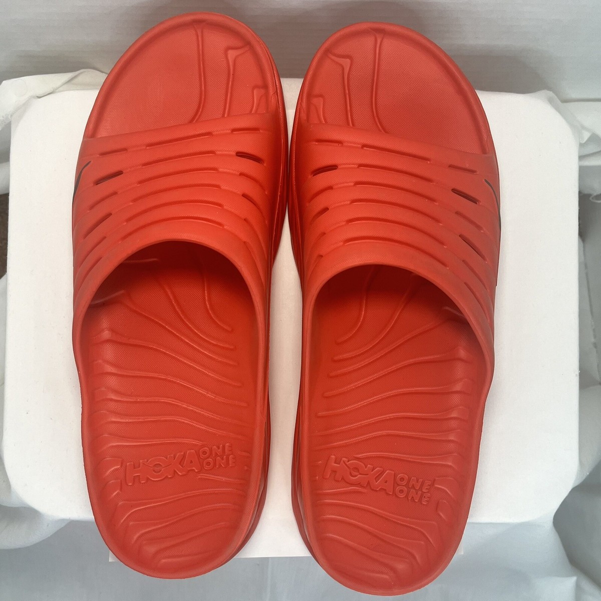 Hoka One One (Mens 14) Ora Recovery Slide Lightweight Comfort Support Red Orange HOKA Ora Recovery Slide - Men main image 4