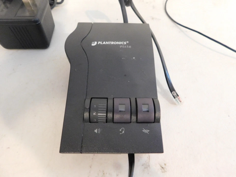 Plantronics M12 Amplifier with Ear-Hook Headset & Over the Head Headset - Image 2 of 4