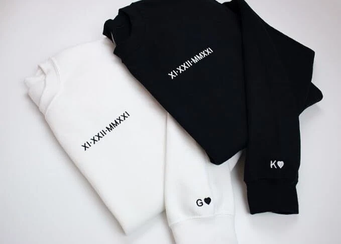 Personalized hotsell embroidered sweatshirts