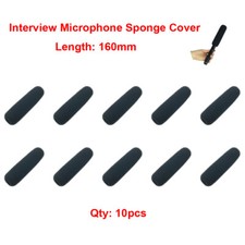10pcs Long Foam Sponge Windscreen Cover for Shotgun Interview Microphone 160mmL