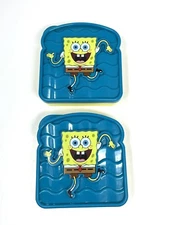 SpongeBob Squarepants 3-D Sandwich Container Holder Plastic Set of 2