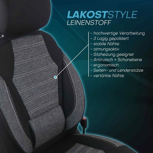 Prime Autositzbezüge passend für Seat Ibiza 4 6J/6P ab 2008-2017 (Schwarz) | NEU - Bild 4 von 12
