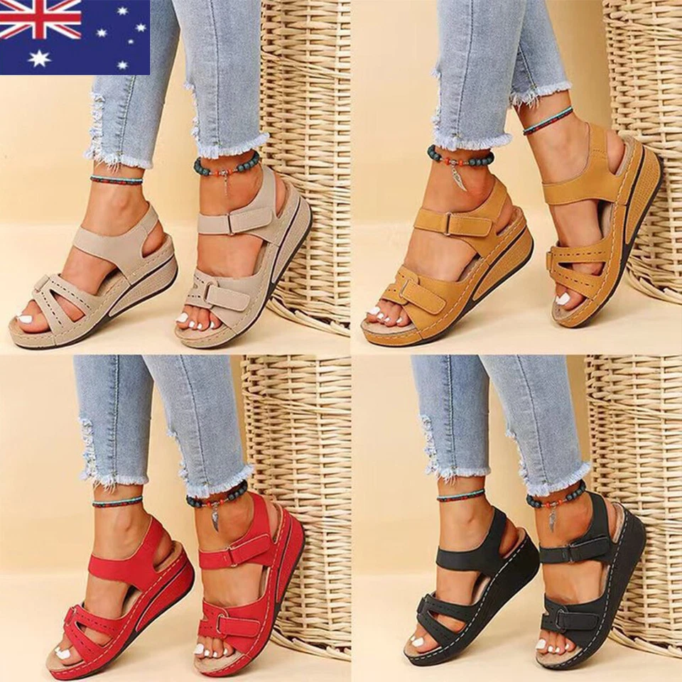 Women Premium Orthopedic Open Toe Sandals Vintage Anti-slip Summer Beach Shoes