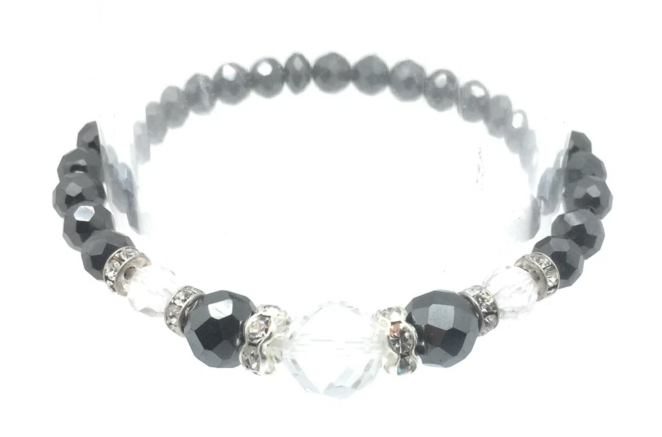 Черный кристалл магнитный браслет гематит бусина эластичной терапии Бесплатная доставка подарок - Изображение 2 из 2