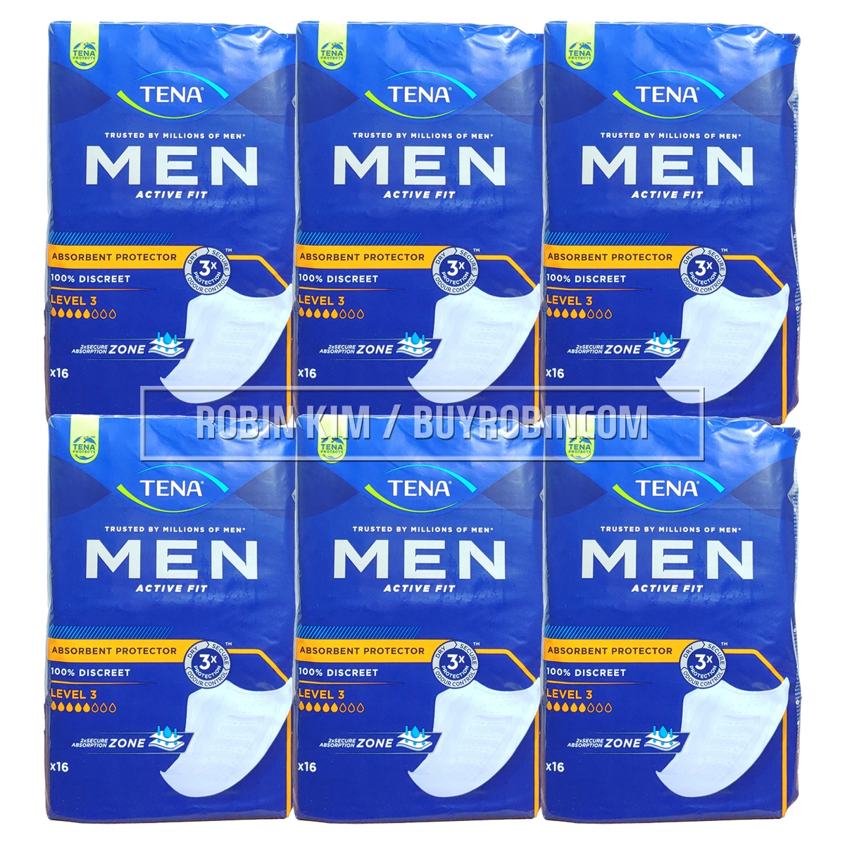 TENA Men Super Guard Absorbent Protector Level 3, 6 Pack of 96ct [EXPRESS SHIP], tena men level 3 - Vimarsana News