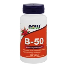 NOW Foods Vitamin B50 Vegetarian, 100 Tablets