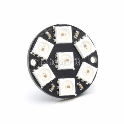 7-Bit WS2812 5050 RGB LED Ring Rund Dekoration Birne NEU