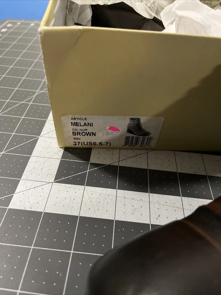 L’artiste Melani Boots Size EU 37 US 6.5-7 Brown Mid-Calf Boot Zip - New - Image 4 of 4