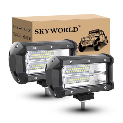 Skyworld 2pcs LED Work Light 5 inch 13 cm 72W LED Headlight 12V 2...