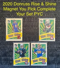 2020 DONRUSS RISE AND SHINE MAGNET INSERT YOU PICK CARD COMPLETE YOUR SET PYC