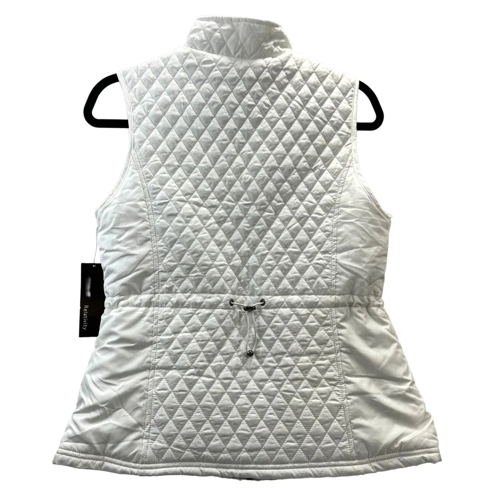 RELATIVITY OUTWEAR, Women VEST, sleeveLESS, SIZE S, COLOR WHITE - Image 2 of 4