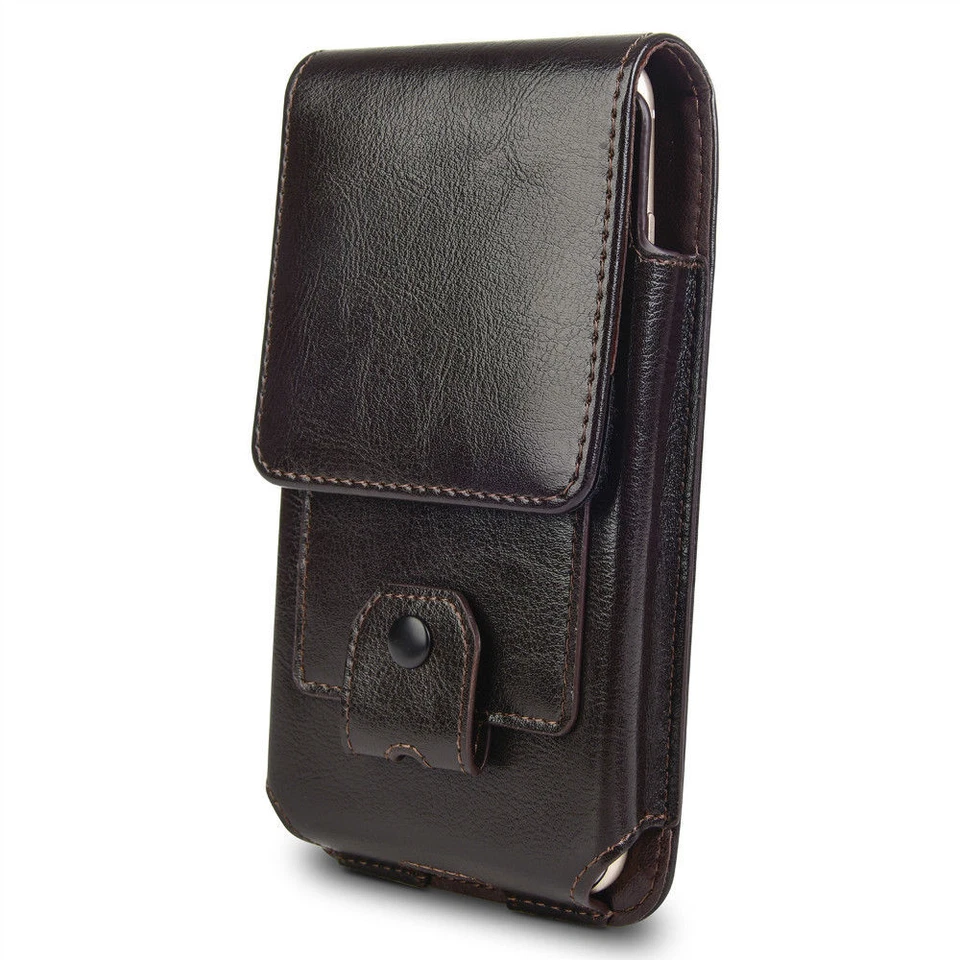 Funda de cuero con cinturón para iPhone 8 Plus XS Max Samsung Google Foto 3 de 4