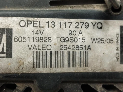 13117279YQ Alternator for OPEL CORSA C * 2005 5210451 - Picture 3 of 6