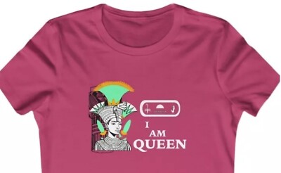 I am Queen Hot Pink Graphic Tee  |  Womens | Ancient Egypt | S-XXL