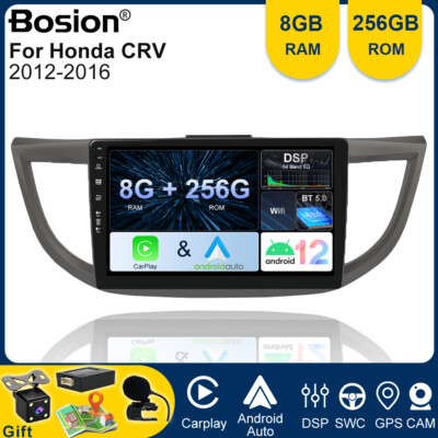8G+256G Android 14 Car Stereo Radio Navi GPS RDS Carplay For Honda CRV 2012-2016
