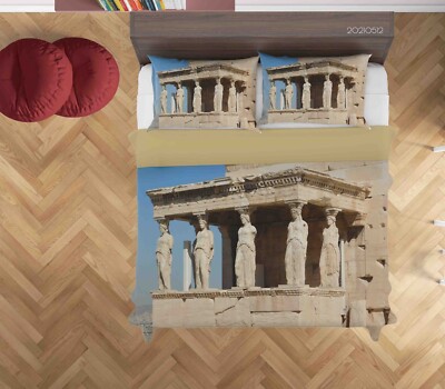 3D Gebäude Statue Himmel Kunst Quilt Cover Set Bettwäsche Sets Kissenbezüge 64