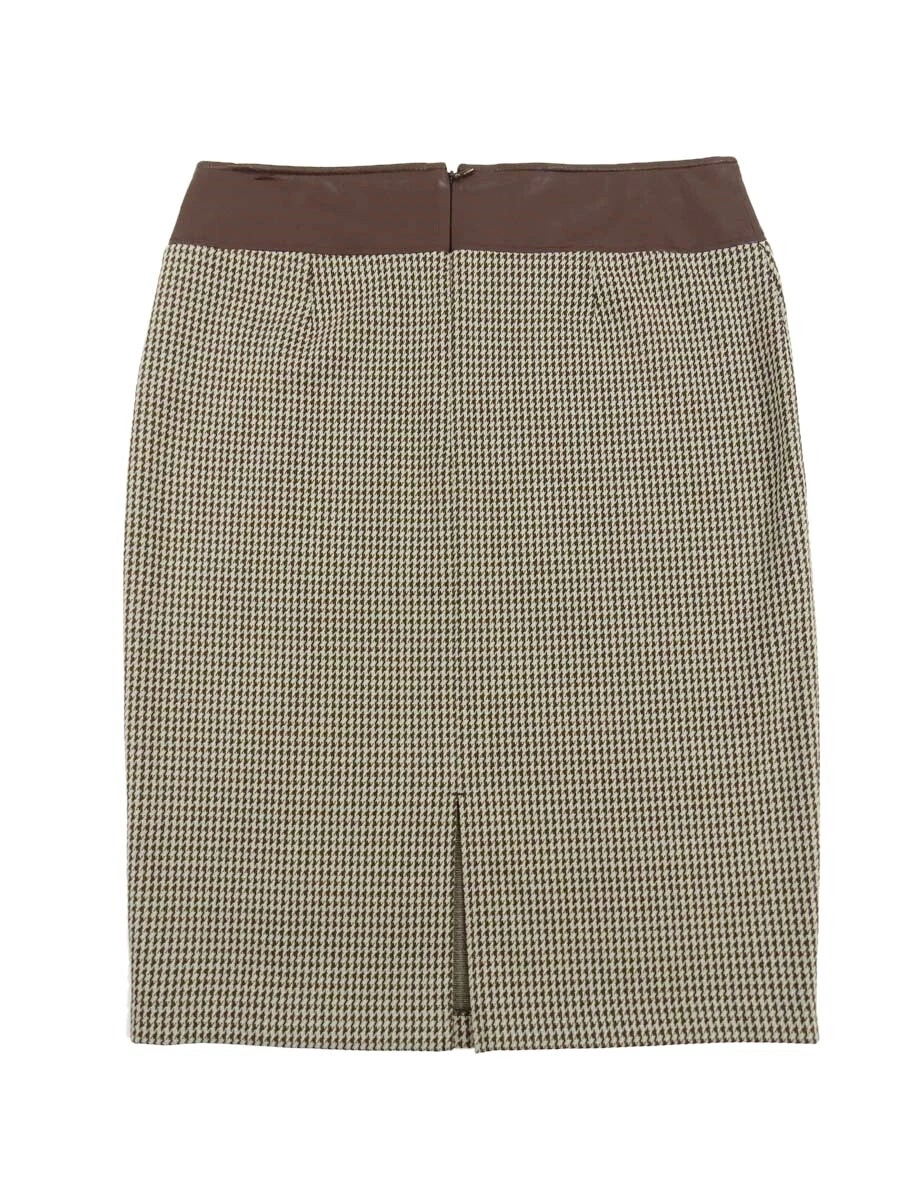 Womens leather trim cheap pencil skirt