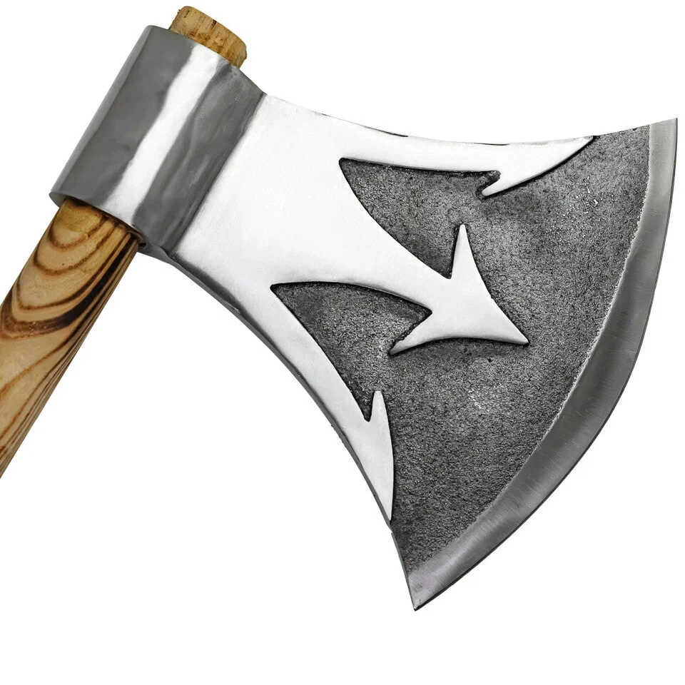 Briny Deep Trident Forged Large Two Handed Axe - for Outdoor - Overall 42" - Image 2 of 4