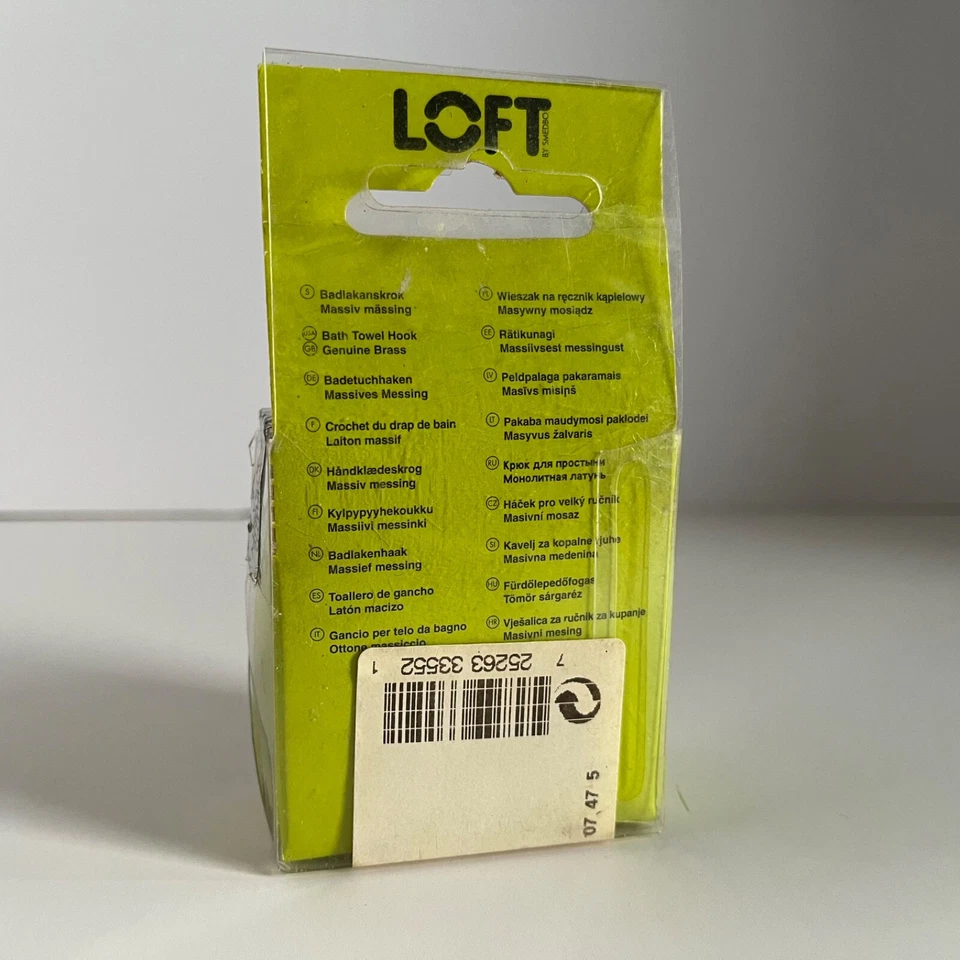 Крючок полотенцесушитель Smedbo Loft L355N 2 1/8 дюйма матовый никель латунь Швеция - Изображение 3 из 4