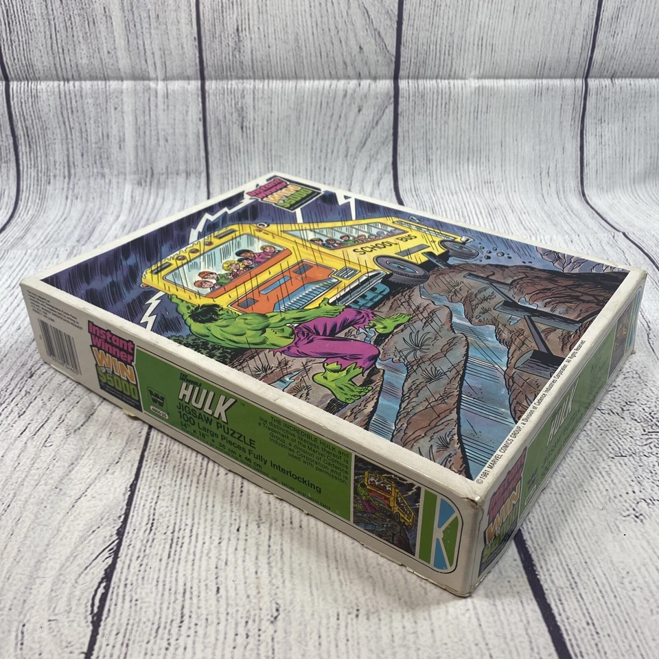 Autobús escolar The Incredible Hulk salva 100 piezas 14 X 18 de Whitman 1981 Foto 2 de 4