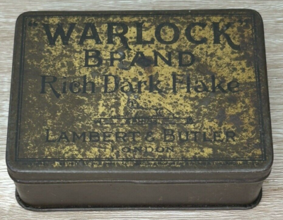 Vintage Lambert & Butler, Warlock Brand, Rich Dark Flake, Metal Tobacco Tin 