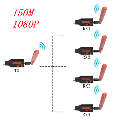 150m Wireless Display HDMI Extender PC To TV Share Video Transmitter & Receiver