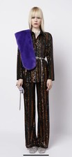100 Authentic ZARA High Waist Flared Sequin Pants Size: XS