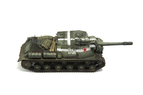 S-MODEL WWII Russian ISU-152 Self Propelled Gun tank 1161 1/72 ABS Pre-built - Picture 7 of 12