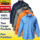 Hard Yakka Work Shirt Foundations Cotton Drill Long Sleeve Shirts Y07500 NEW