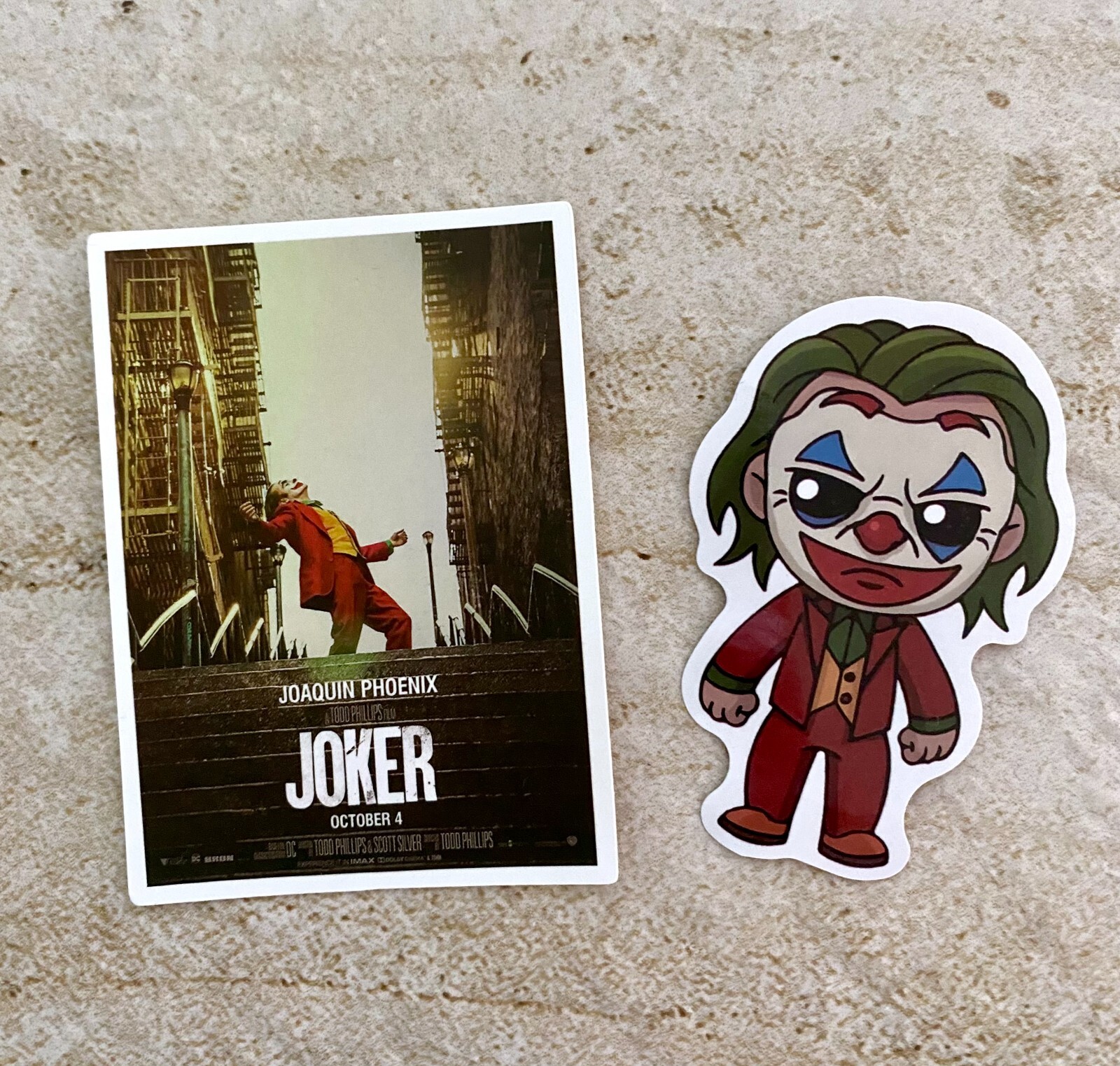 Joker Stickers, The Joker, Batman, Joaquin Phoenix Movie Poster Sticker, Mailed