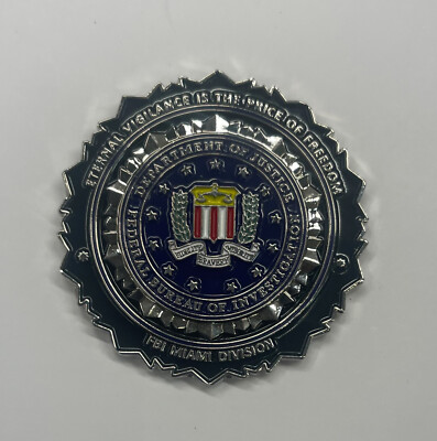 チャレンジコイン　FBI FBI Challenge Coin Federal Bureau Of Investigation 2.0 Inch