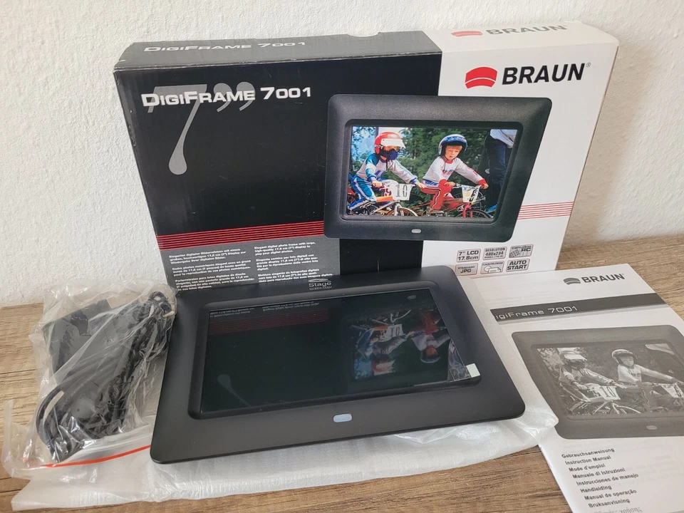 Braun Digi Frame 7100 Neuwertig und Originalverpackt + 1GB Speicherkarte - Bild 2 von 4
