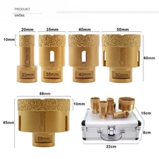 SHDIATOOL Diamond Core Drill Hole Saw Tile Drill Bit Set Marble Granite Porcelain