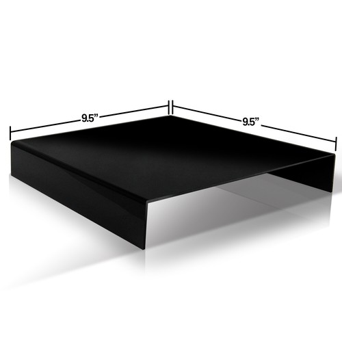 LSP 9.5" Photography Studio White/Black Acrylic Riser Reflective Display Table - Picture 5 of 5