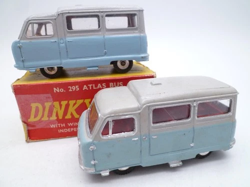 VINTAGE DINKY TOYS 295 ATLAS MINI BUS PAIR / ONE ORIGINAL PART BOX 1963
