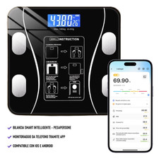 Bilancia Pesapersone Smart Bluetooth APP iOS Android BMI Digitale 180kg