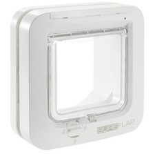 SURE PETCARE SureFlap Microchip Cat Flap Scans Pet's ID for Entry WHITE - NEW