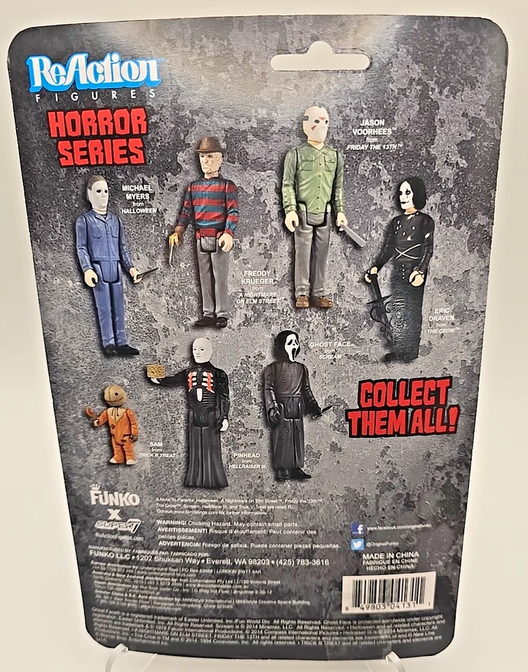 Figura de Reacción Ghost Face Funko Horror Scream Adhesivo Completo Fallido Foto 3 de 4