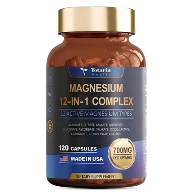 Totaria Magnesium 700mg.12-in-1 Complex for Muscle & Relaxation - Image 1 of 4