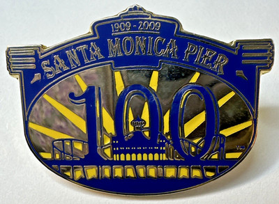 Official Santa Monica Pier 100th Anniversary Enamel Pin 1909-2009 Centennial