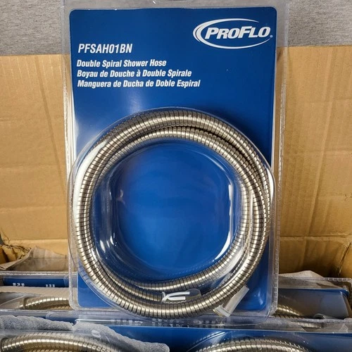 Lot of 18 ProFlo PFSAH01BN Double Spiral Shower Hoses 60″–82″ Brushed Nickel Pac - Picture 2 of 6