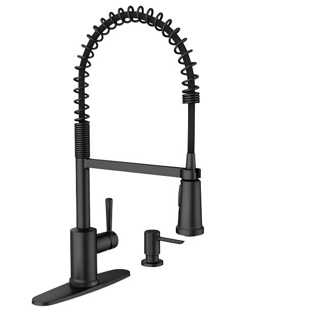 Moen Indi Single-Handle Pre-Rinse Spring Pulldown Sprayer Kitchen Faucet with