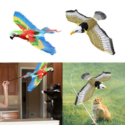 Simulation Vogel interaktives Katzenspielzeug lustiges Katzenspielzeug fliegende Vögel zur Begleitung